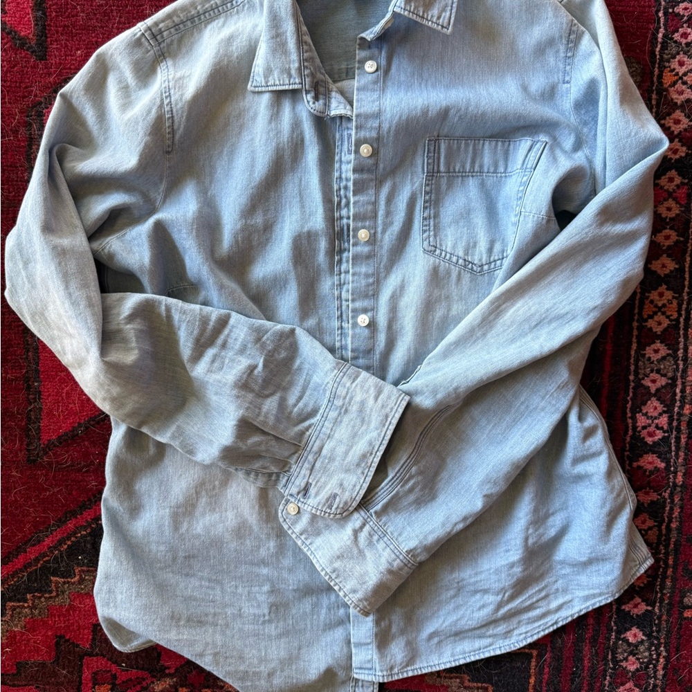 J. Crew Light Blue Chanbray Button Down Shirt